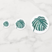 ボタニカルグリーンリーフトロピカルパーティー紙吹雪 コンフェッティ (正面)