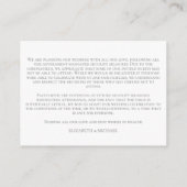 ボタニカルグリーンリーフローラコロナウイルス詳細 エンクロージャーカード (裏面)