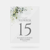 ボタニカルグリーンリーフローラ水彩披露宴 アクリルサイン (正面)