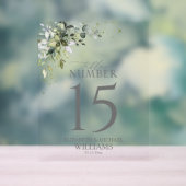 ボタニカルグリーンリーフローラ水彩披露宴 アクリルサイン (ニュートラル)