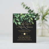 ボタニカルグリーンリーリーリーフ結婚式招待状予算 (スタンド正面)