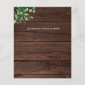 ボタニカルグリーンリーリーリーフ結婚式招待状予算 (裏面)