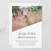 ボタニカルグリーンリーリーリーフ結婚式招待状予算 (正面/裏面)