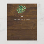 ボタニカルグリーンリーリーリーフ結婚式招待状予算 (裏面)