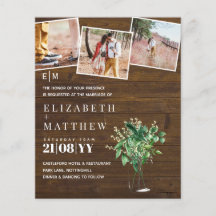 ボタニカルグリーンリーリーリーフ結婚式招待状予算