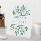 ボタニカルグリーンリー名前をカスタムする 台座サイン (インサイチュ)