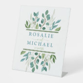 ボタニカルグリーンリー名前をカスタムする 台座サイン (正面)