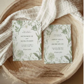 ボタニカルグリーンリー結婚式招待状 招待状