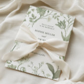 ボタニカルグリーンリー結婚式招待状 招待状