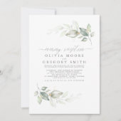 ボタニカルグリーン夕べ披露宴結婚ズ 招待状 (正面)