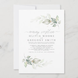 ボタニカルグリーン夕べ披露宴結婚ズ 招待状