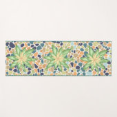 ボタニカルグリーン植物フィットネスマット ヨガマット (正面(横))