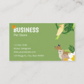 ボタニカルグリーン熱帯離れペットストア 名刺 (裏面)