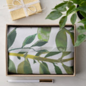 ボタニカルグリーン葉ズモノグラムレターイニシャル 薄葉紙 (ギフト)