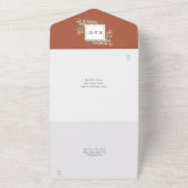 ボタニカルグリーン離れズテラ結婚コッタ オールインワン招待状 (外側)