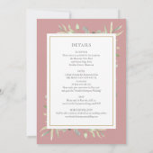 ボタニカルグリーン ダスティーローズ オールインワン結婚式の招待状 招待状 (裏面)