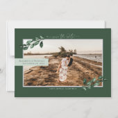 ボタニカルグリーン | 結婚式前撮りSave the Date マグネット招待状 (正面)