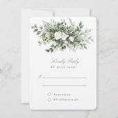 ボタニカルグレイスウェディングRSVPカード 招待状 (正面)