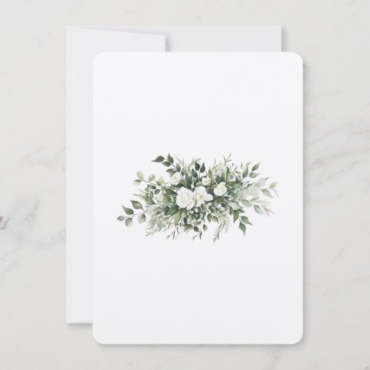 ボタニカルグレイスウェディングRSVPカード 招待状 (裏面)