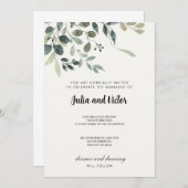 ボタニカルグレース結婚式招待状 招待状 (正面/裏面)