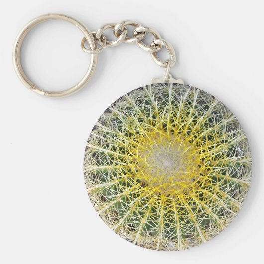 ボタニカルグローブサボテンの植物写真 キーホルダー (正面)