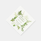 ボタニカルグ素朴リーフレーム披露宴 スタンダードカクテルナプキン (角)