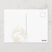 ボタニカルコットンプラントラベンダー結婚式招待状 ポストカード (裏面)