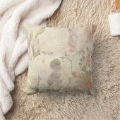 ボタニカルコテスタイリッシューコアフローラ |アイボリー クッション (ブランケット)