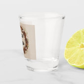 ボタニカルコーヒー豆リースカスタムロゴ ショットグラス (右)