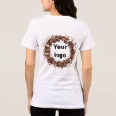 ボタニカルコーヒー豆リースカスタムロゴ トライブレンドTシャツ (裏面)