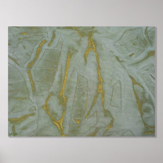 ボタニカルゴールドフォイルプリント 箔ポスター (正面)