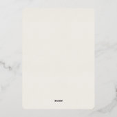 ボタニカルゴールド結婚フォイル 箔招待状 (裏面)