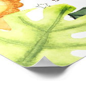 ボタニカルサファリ動物かわいい赤ちゃんシャワーへようこそ ポスター (角)