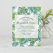 ボタニカルサマーウォーターカラーブライダルシャワー 招待状 (スタンド正面)