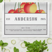 ボタニカルサワーさくらんぼカスタマイズ キッチンタオル (折り畳み)