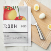 ボタニカルサワーさくらんぼカスタマイズ キッチンタオル (四つ折り)