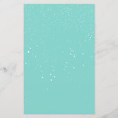 ボタニカルサンゴとティール（緑がかった色）フラワー結婚ズ – メニュー (裏面)