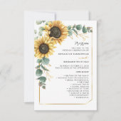 ボタニカルサンフラワーグリーン結婚式 プログラム (正面)