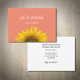 ボタニカルサンフラワー引っ越しましたピーチムービング 案内状