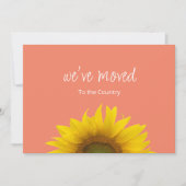 ボタニカルサンフラワー引っ越しましたピーチムービング 案内状 (正面)