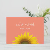 ボタニカルサンフラワー引っ越しましたピーチムービング 案内状 (スタンド正面)