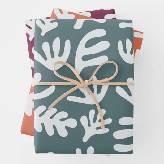 ボタニカルシェイプズボホマティス切り出しパターン ラッピングペーパーシート (インサイチュ)