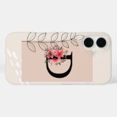 ボタニカルシェイプボホレトロ名ファーストキャピタルD Case-Mate iPhoneケース (裏面 (横))
