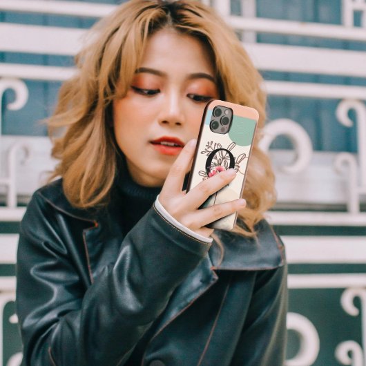 ボタニカルシェイプボホレトロ名ファーストキャピタルO iPhoneケース