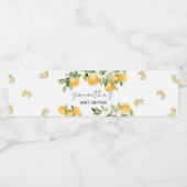 ボタニカルシトラスオレンジリトルかわいこちゃんベビーシャワー ペットボトルラベル (シングルラベル)