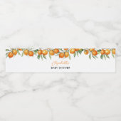 ボタニカルシトラスオレンジリトルかわいこちゃんベビーシャワー ペットボトルラベル (シングルラベル)