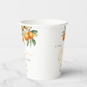 ボタニカルシトラスオレンジリトルかわいこちゃんベビーシャワー 紙コップ (右)