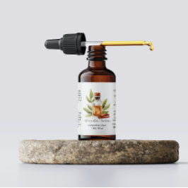 ボタニカルシナモンエッセンシャル油水彩 ラベル