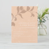 ボタニカルシャドウ結婚式招待状 – オレンジ セーブザデート (スタンド正面)