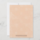 ボタニカルシャドウ結婚式招待状 – オレンジ セーブザデート (裏面)